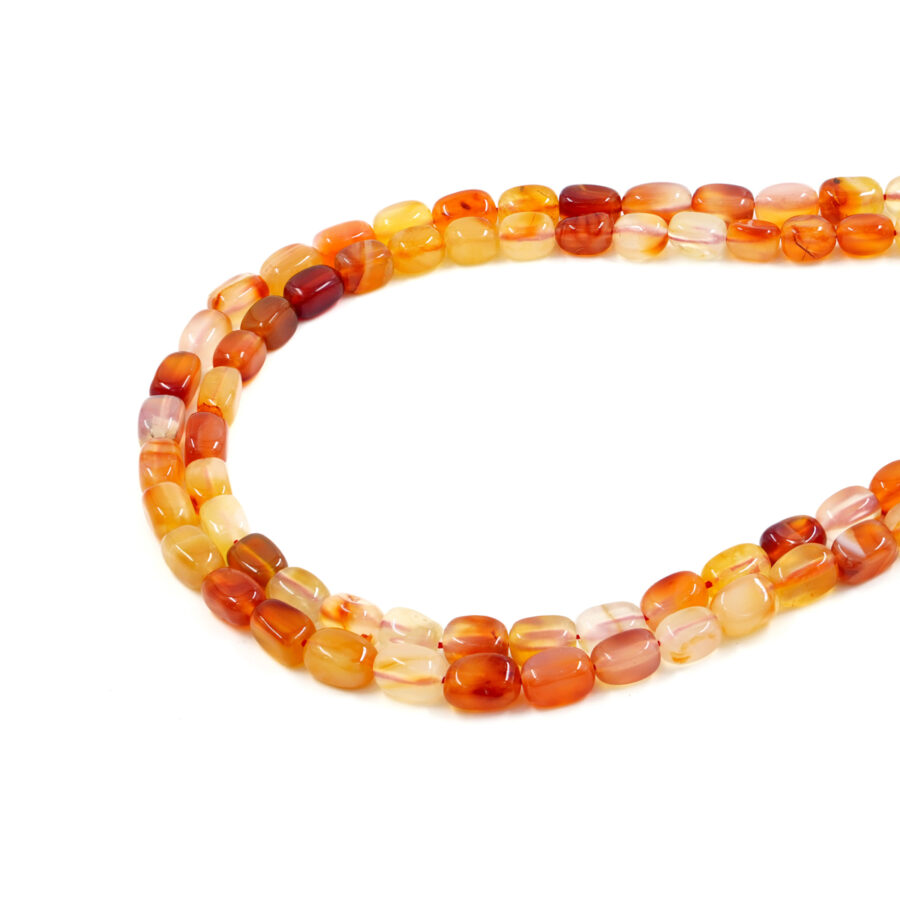 Agata rossa fili sassi 9x5mm