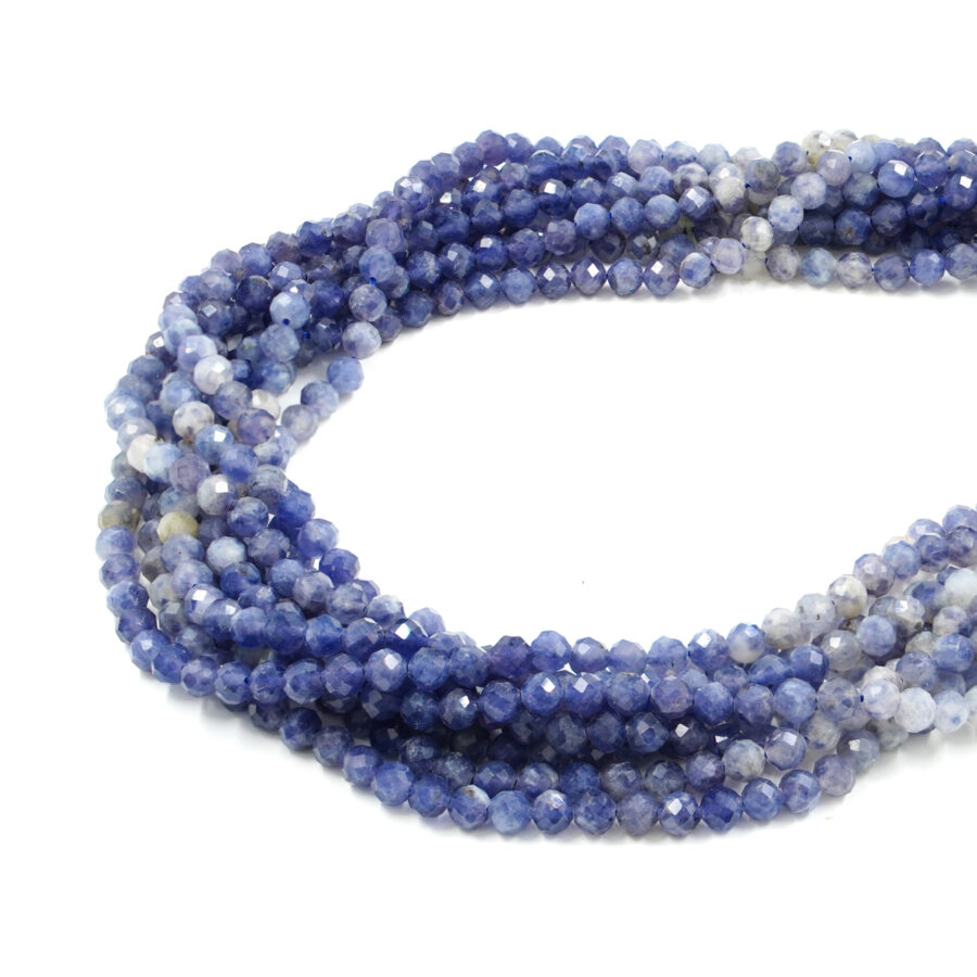 Iolite Multicolore fili tondi sfaccettati 6mm