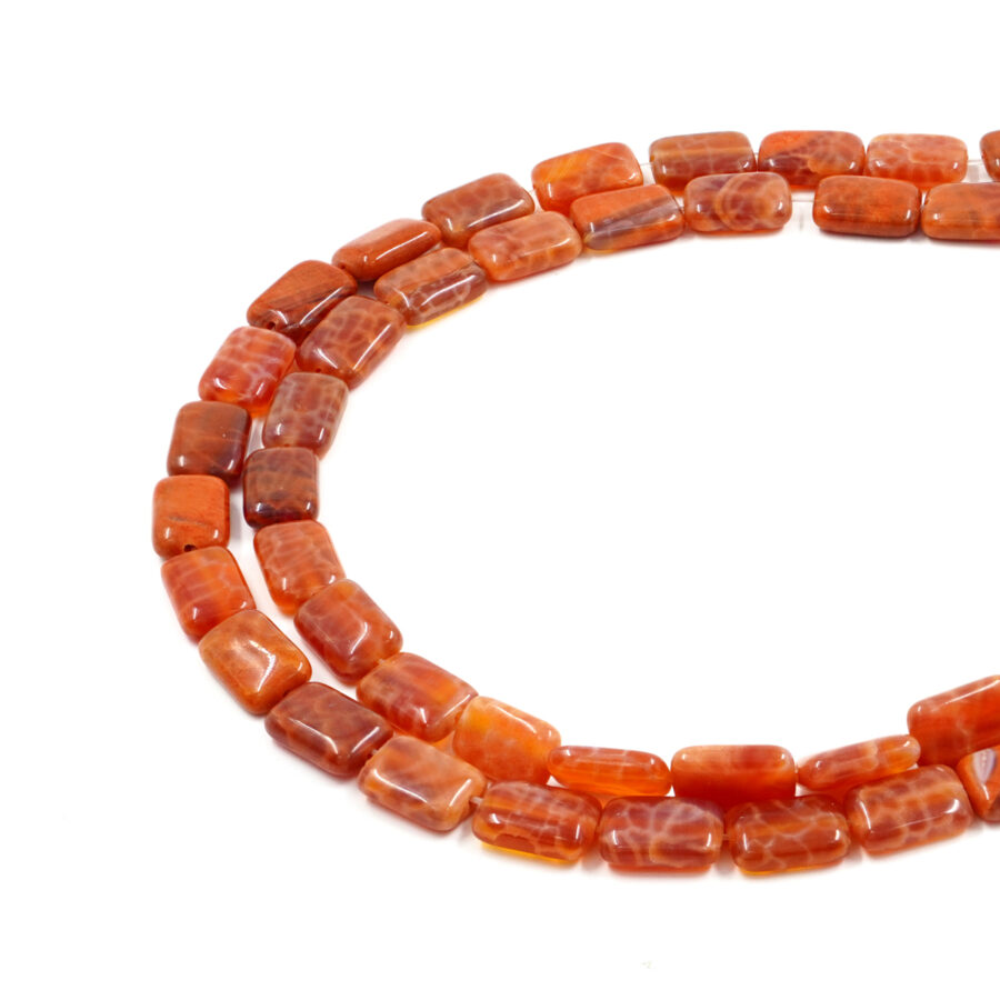 fire agate fili rettangoli 12x8mm