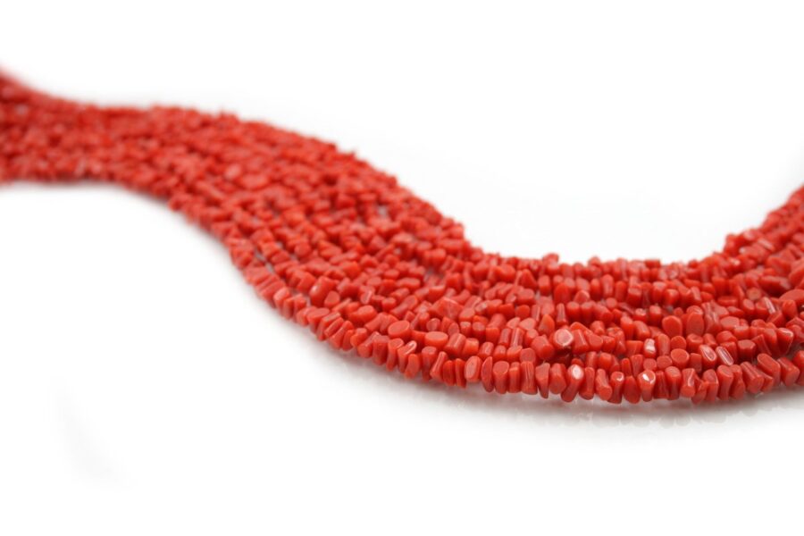 Corallo Mediterraneo fili cupolini ~ 4x3 - 6x5 mm - immagine 2