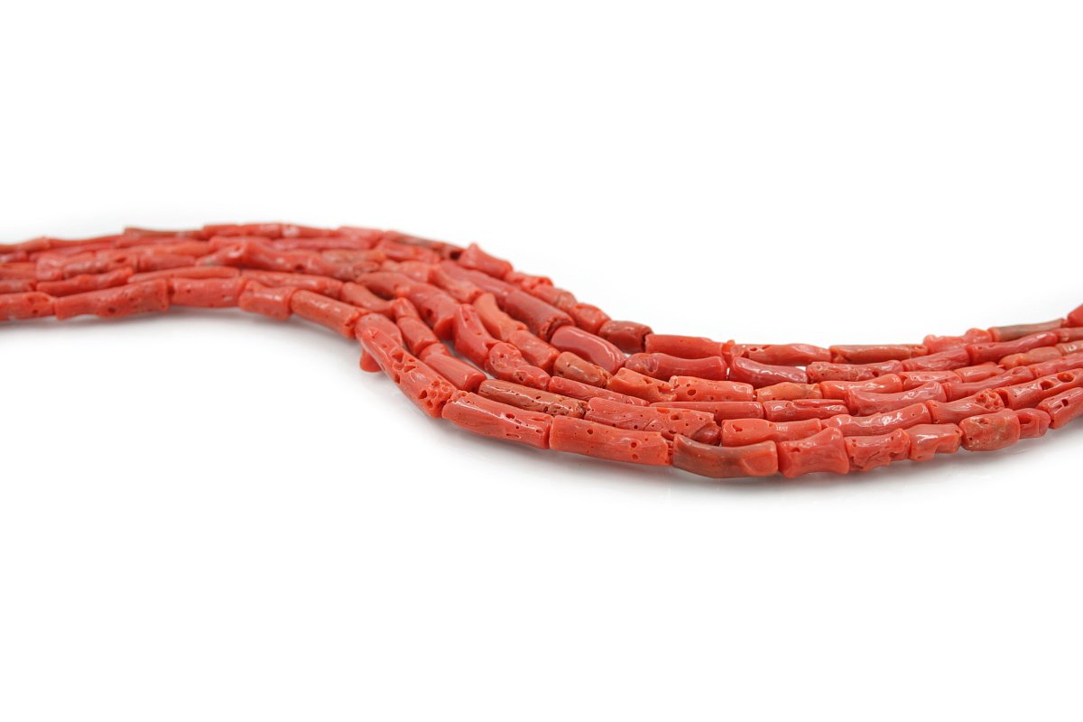 Corallo Mediterraneo fili cilindri a gradazione