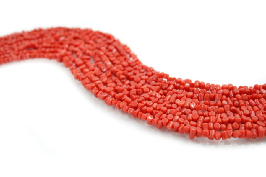 Corallo Mediterraneo fili cupolini ~ 3x4mm - immagine 2