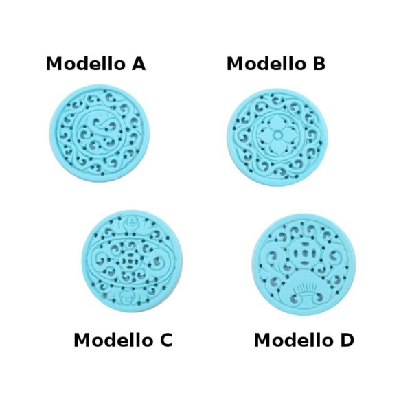 Pasta di Turchese piastre incise round 35mm
