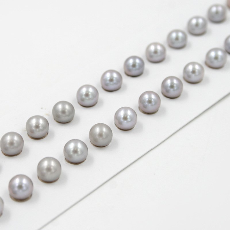 Perle d'Acqua Dolce coppie round 5½-6mm - Colore Grigio