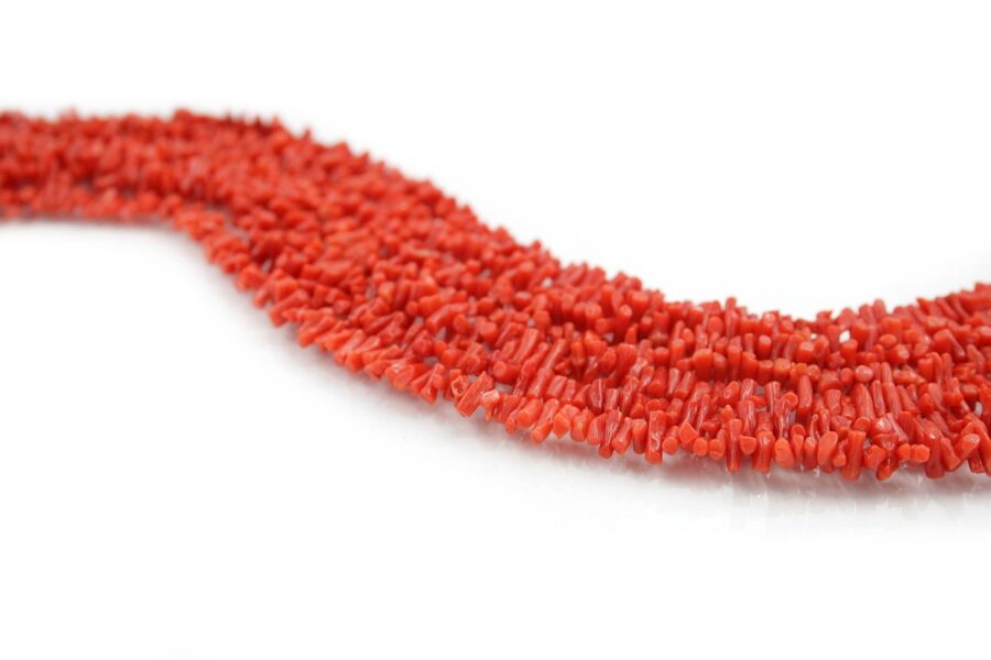Corallo Mediterraneo fili cupolini ~ 2x6mm