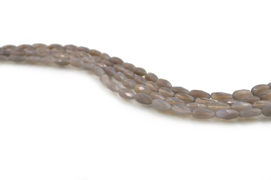 Agata grigia fili drop sfaccettati 12x6mm