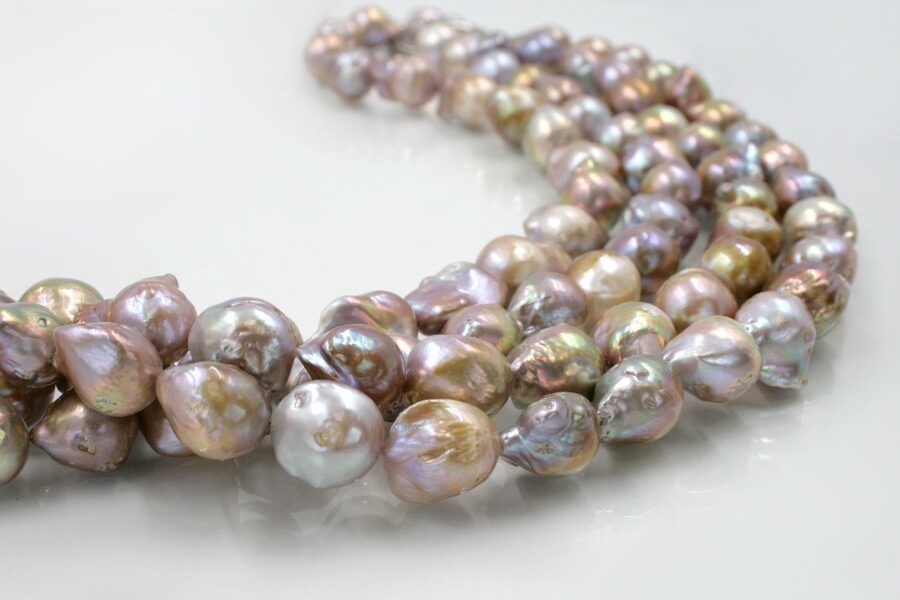 Perle d'Acqua Dolce fili barocco con nucleo 13-16mm – peso 90/100gr – Color Naturale