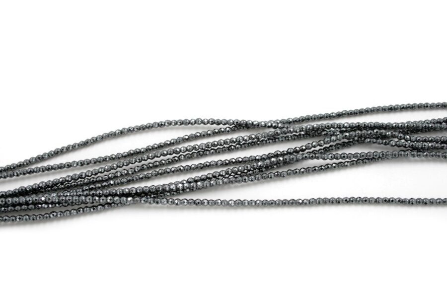 Ematite fili round sfaccettati 2mm