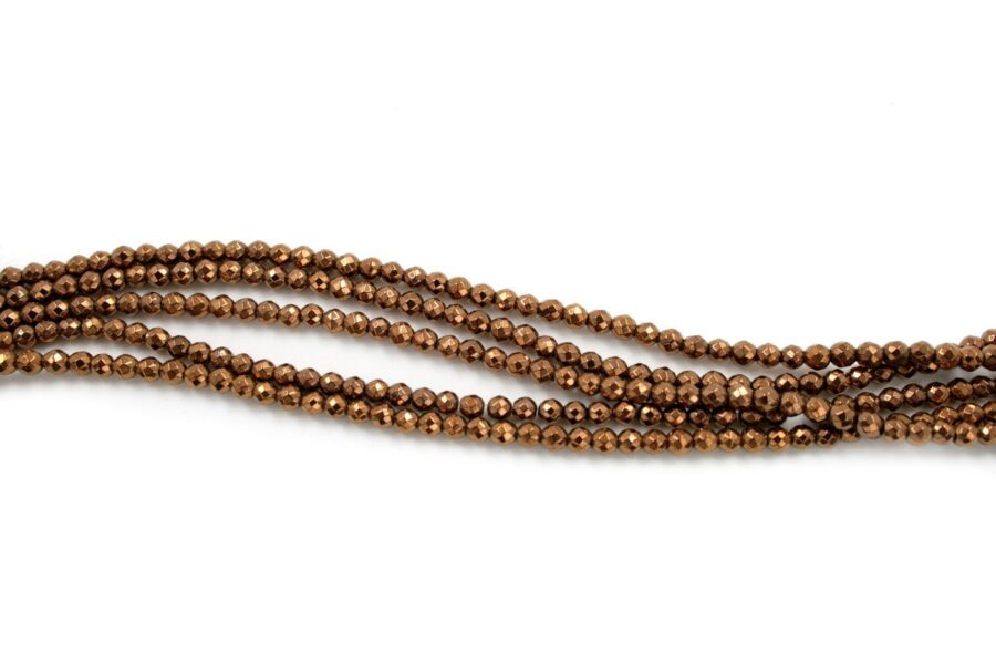 Ematite fili round sfaccettati 3mm - Rame