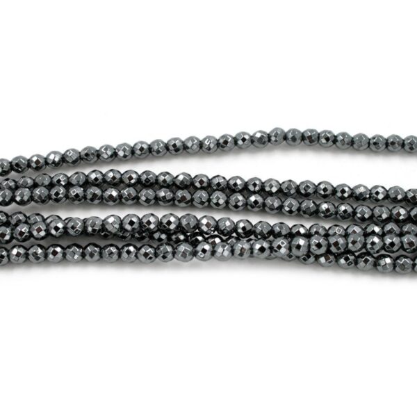 Ematite fili round sfaccettati 4mm
