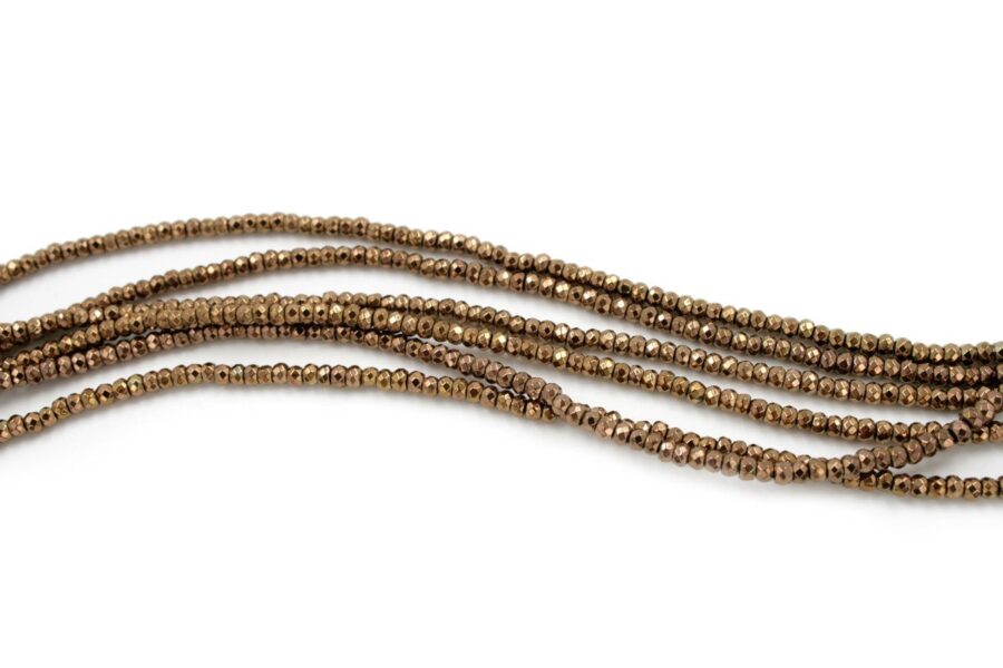 Ematite fili rondelle sfaccettate 3x2mm - Rame