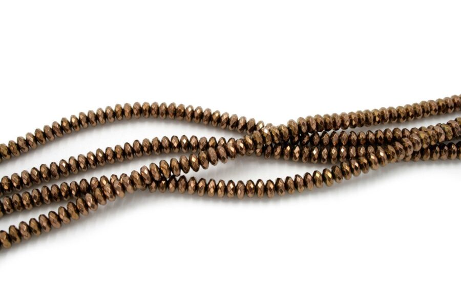 Ematite fili rondelle sfaccettate 6x3mm - Rame