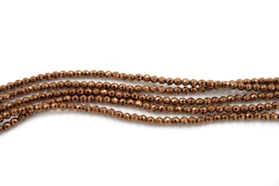 Ematite fili round sfaccettati 4mm - Rame