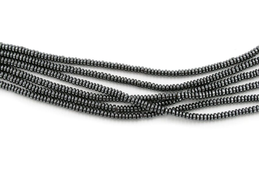 Ematite fili rondelle lisce 4x2mm