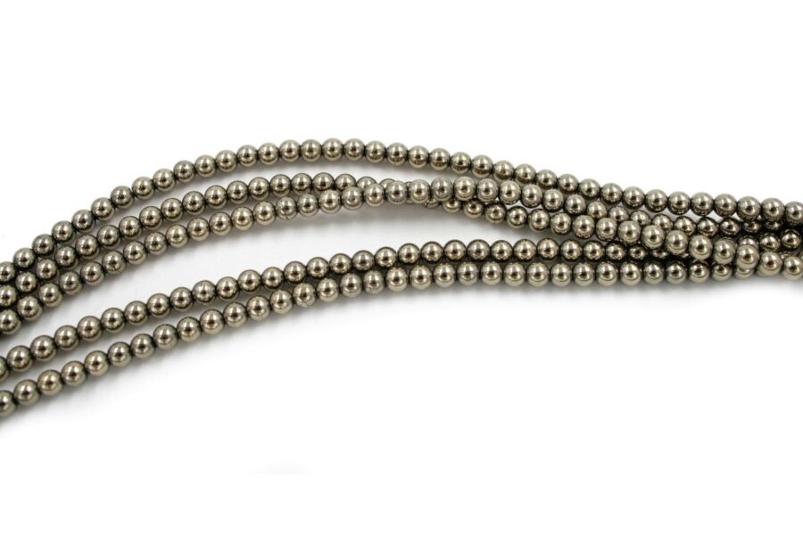 Ematite fili round 4mm - Color Pirite