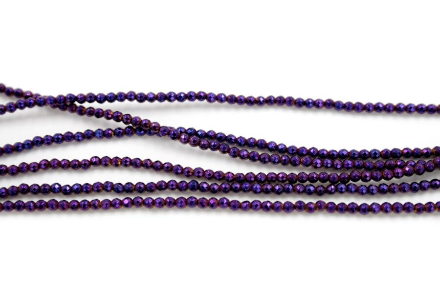 Ematite fili round sfaccettati 2mm - Viola