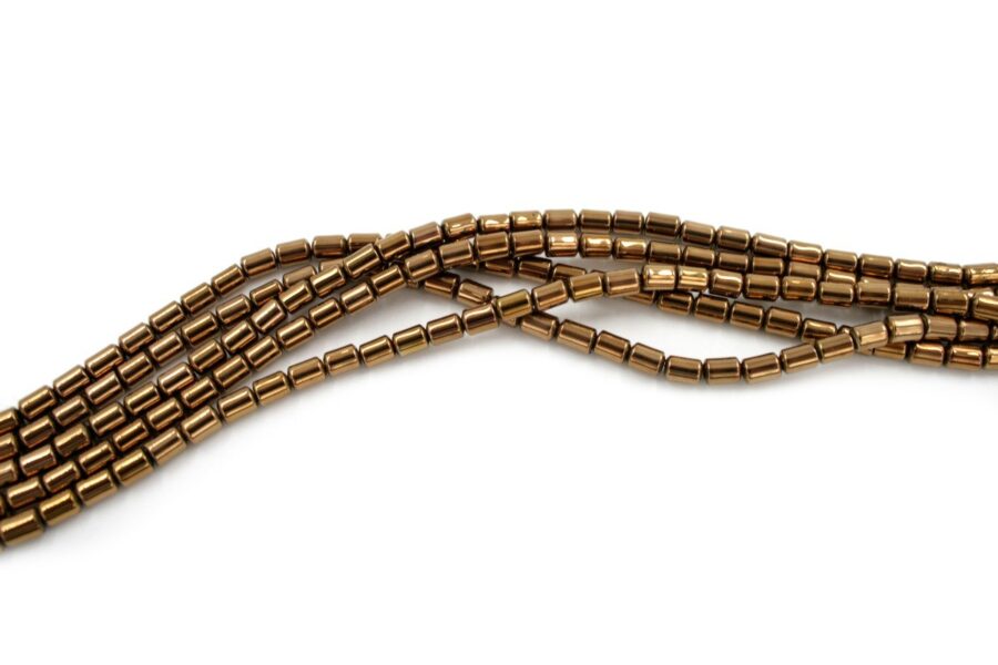 Ematite fili cilindri 5x4mm - Color bronzo