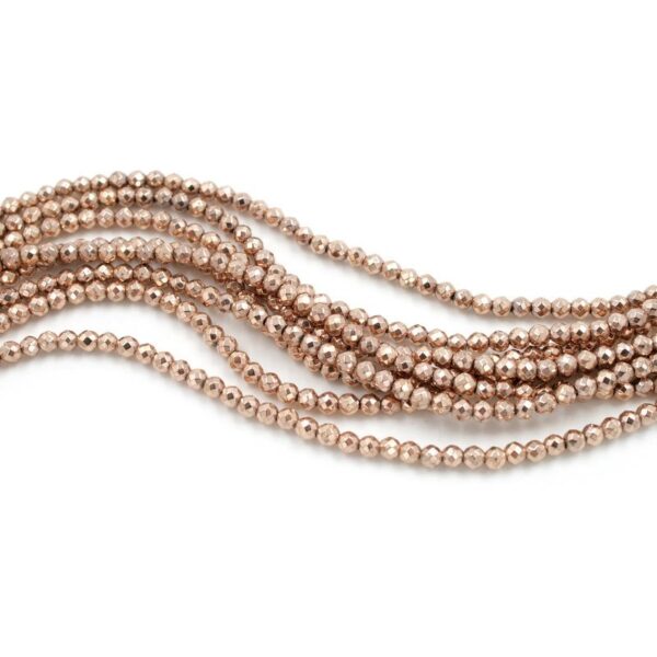 Ematite fili round sfaccettati 3mm - Rosè