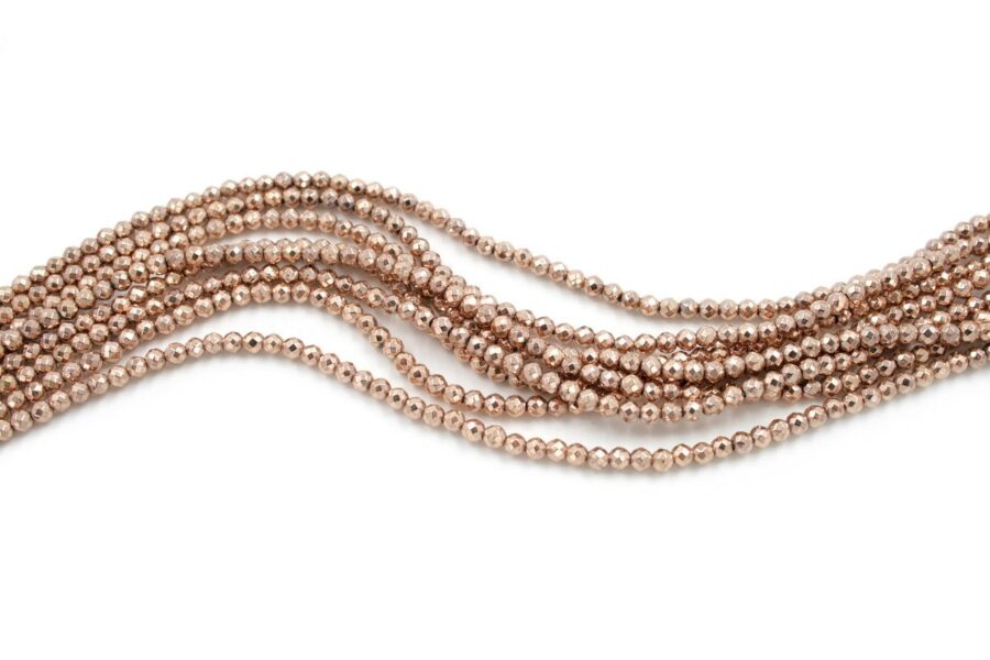 Ematite fili round sfaccettati 3mm - Rosè