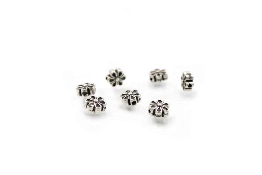 Argento 925‰ distanziatori fiori 6mm