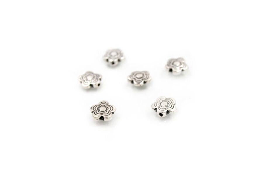 Argento 925‰ distanziatori fiore 8mm