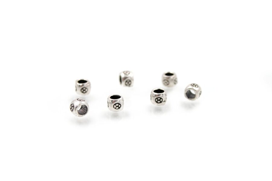 Argento 925‰ distanziatori cilindro 5x4mm