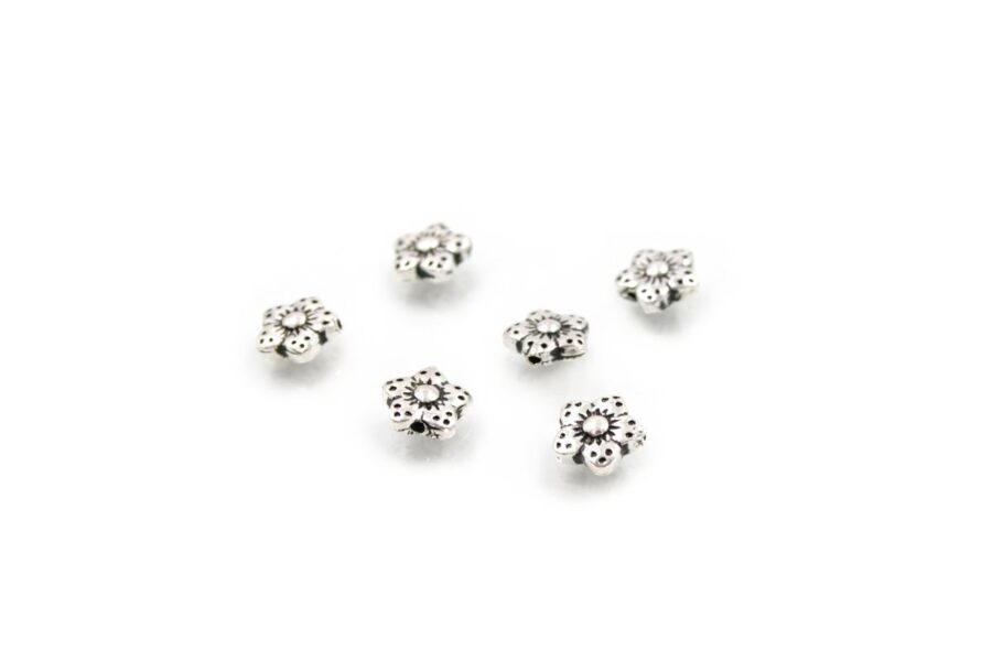 Argento 925‰ distanziatori fiore 10mm