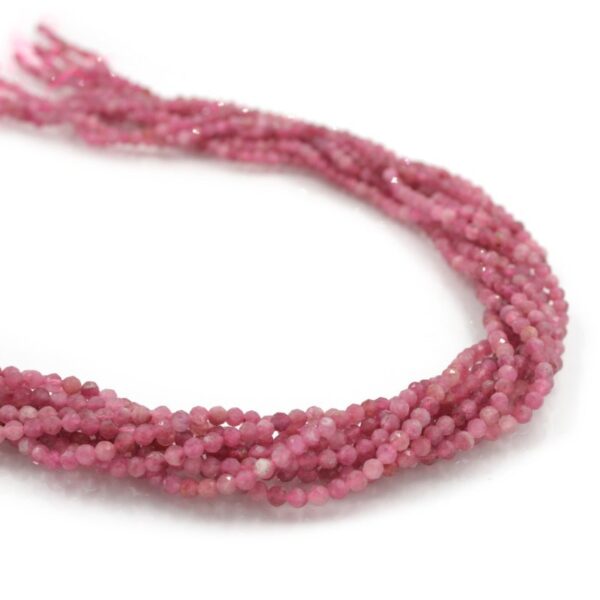 Tormalina Rosa fili round sfaccettati 3mm
