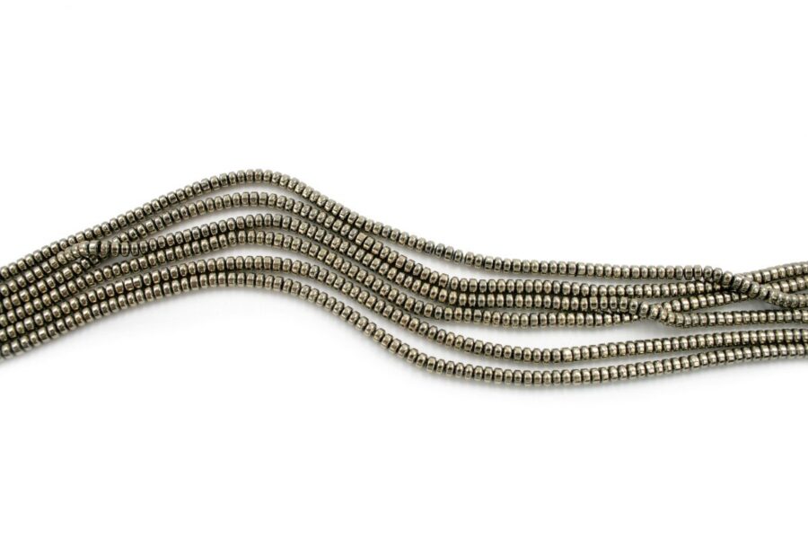 Ematite fili rondelle 3x2mm - Color Pirite