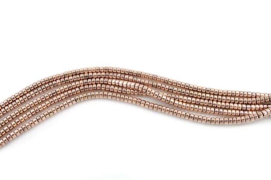 Ematite fili rondelle 3x2mm - Rosè Color