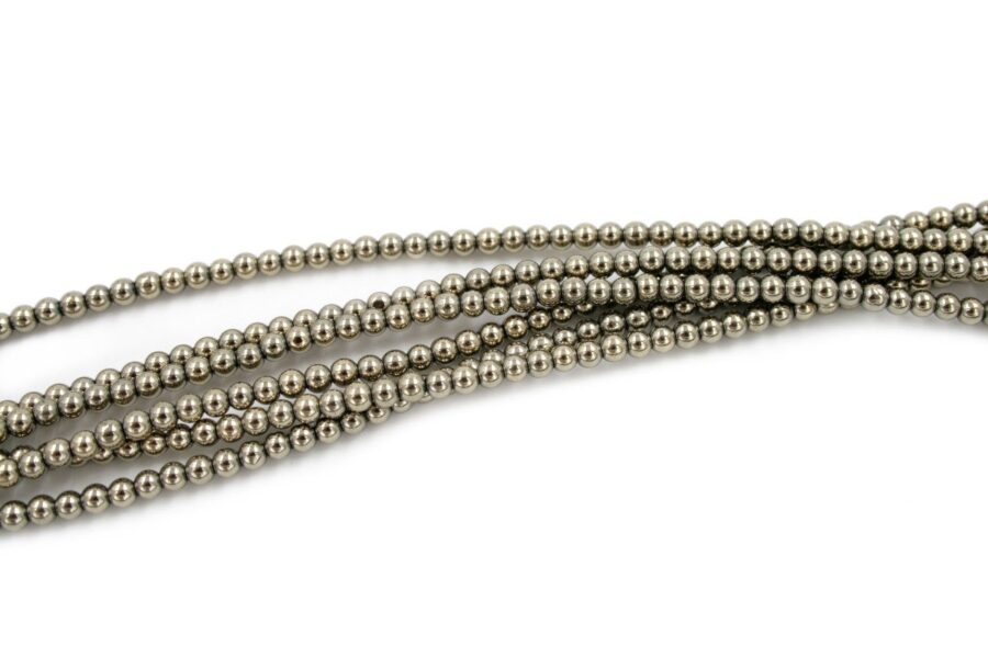 Ematite fili round 3mm - Pirite Color