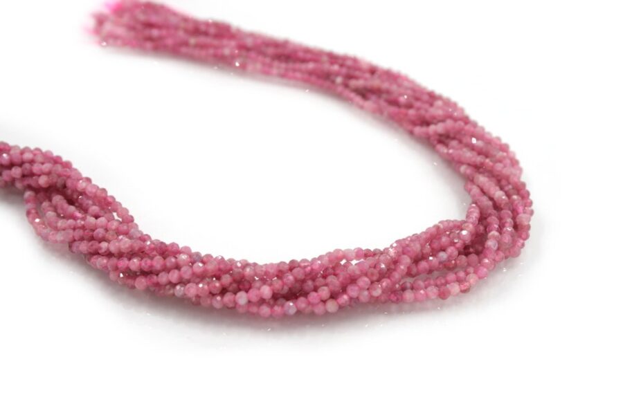 Tormalina Rosa fili round sfaccettate 2½-3mm