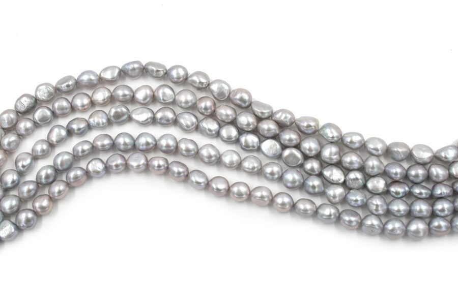 Perle d'acqua Dolce barocche fili 11-12mm - Colore Grigio