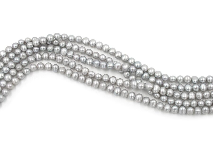 Perle d'acqua Dolce barocche fili  8-8½mm - Colore Grigio