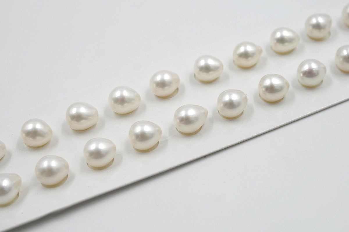 Perle d'Acqua Dolce coppie goccia 7-7½mm