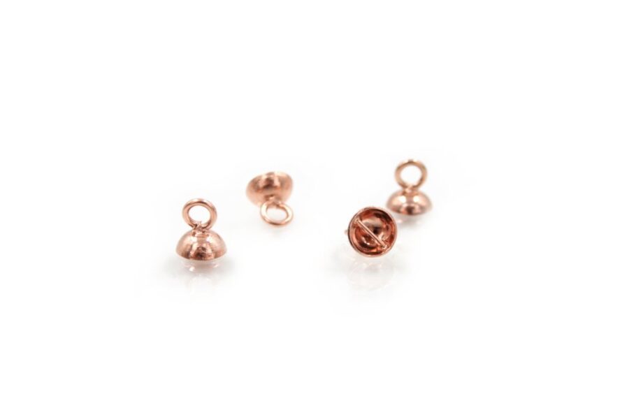 Argento 925‰ coppette con barra 4mm ed anello chiuso