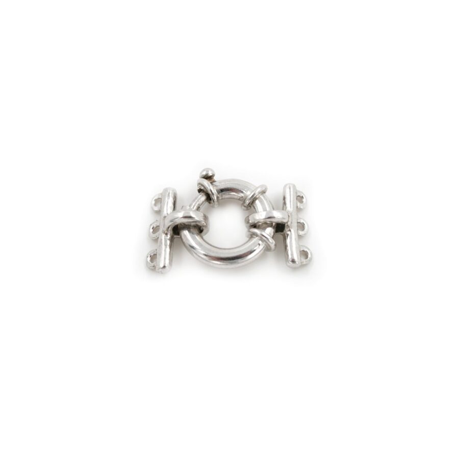 Argento 925‰ chiusura 14mm e con barra a 3 ganci