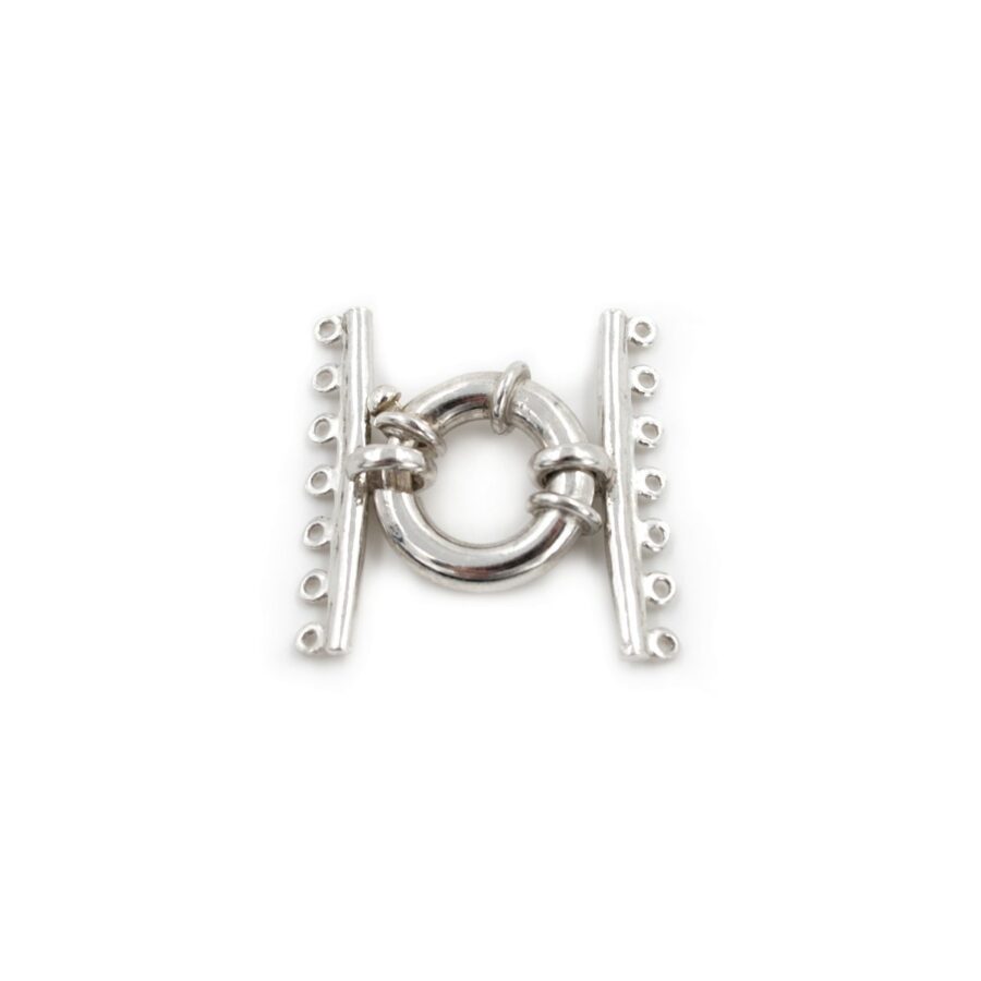 Argento 925‰ chiusura 18mm con barra a 7 ganci