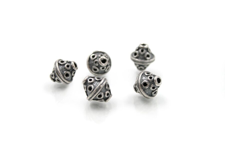 Argento 925‰ distanziatori "mina" incisi 14x12mm