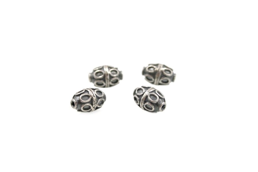 Argento 925‰ distanziatori olive incisi 10x7mm