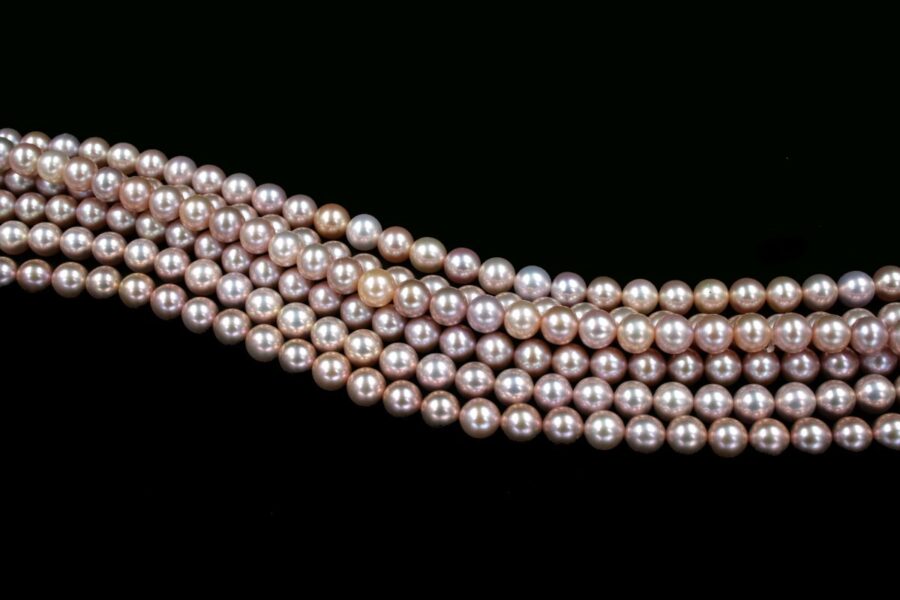 Perle d'acqua Dolce fili round 7½-8mm - Naturale