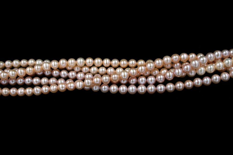 Perle d'acqua Dolce fili round 7½-8mm - Naturale e Fili Multicolor