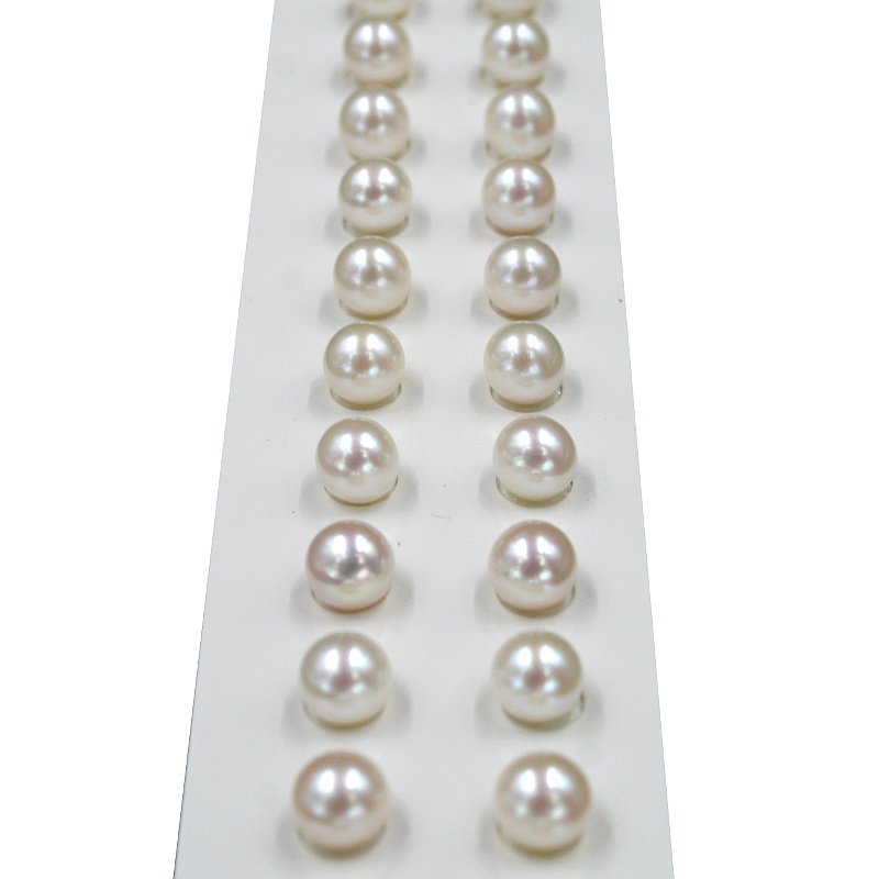 Perle d'Acqua Dolce coppie round 6½-7mm