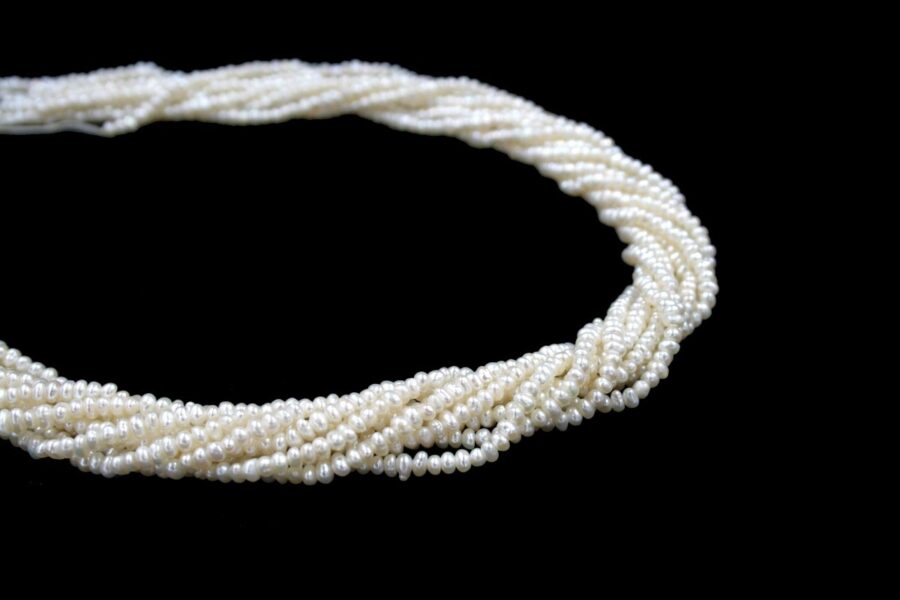 Perle d'acqua Dolce fili semiround 3-3½mm