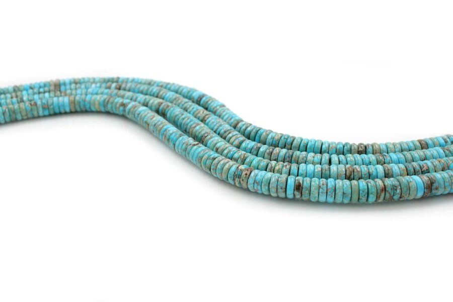 Blu Imperial Jasper fili rondelle 10x3mm