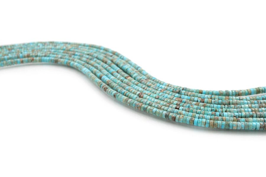 Blu Imperial Jasper fili rondelle 4x2mm - immagine 2