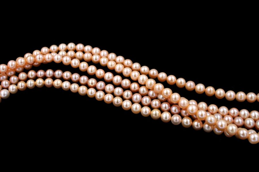 Perle d'acqua Dolce fili round 7-7½mm - Color Naturale