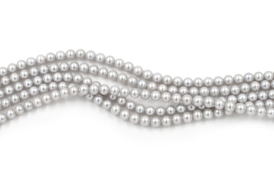 Perle d'acqua Dolce fili round 7-7½mm - Silver Color