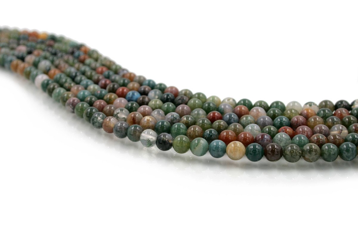 Agata Indiana fili round 6mm - Qualità A - Fancy Jasper