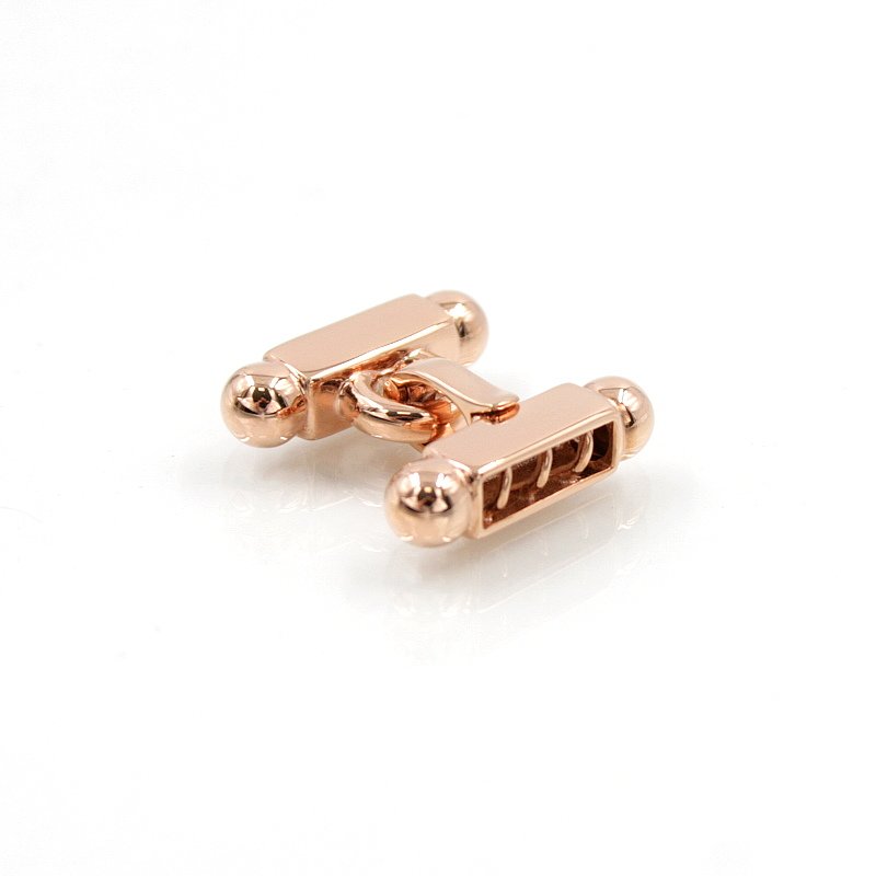 Chiusura in argento 925‰ forma H a 3 ganci - Rosè